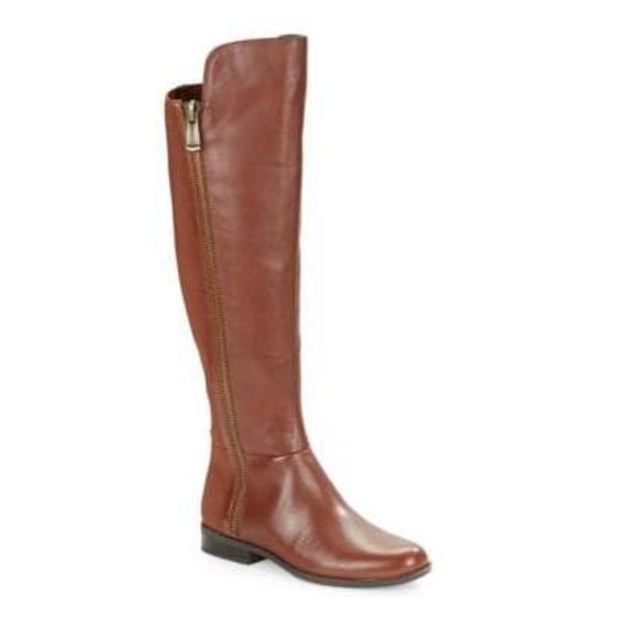 Bandolino Shoes - BANDOLINO Camme Double Zip Over-the-Knee Leather Ridding Boots